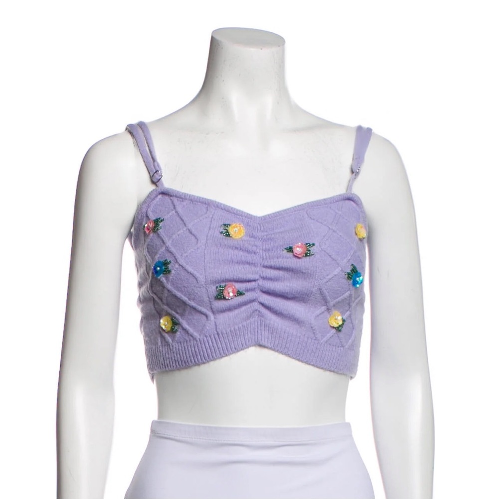 For Love & Lemons cropped sweater tank top
